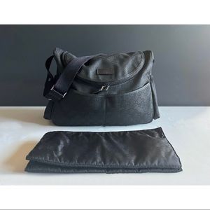 Gucci Black GG Motif Canvas Diaper Bag